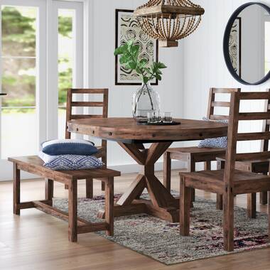 Round farmhouse dining discount table for 6